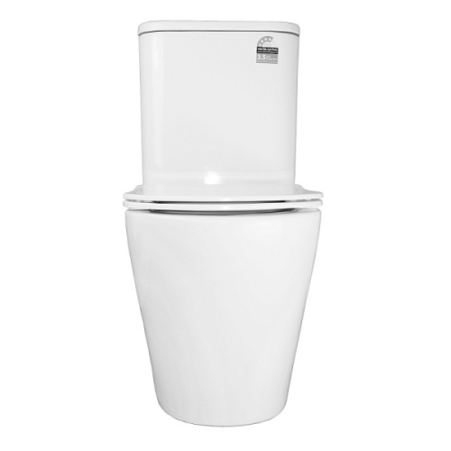 Унитаз компакт Azario Berton с сиденьем микролифт, белые - фото 6