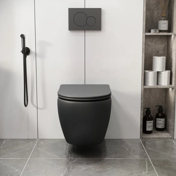 Унитаз подвесной Grossman Color черный матовый, по запросу - фото 9