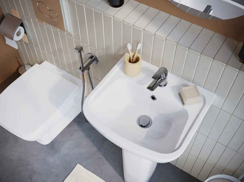 Раковина Santek Лонги 45 см белая, в наличии - фото 9