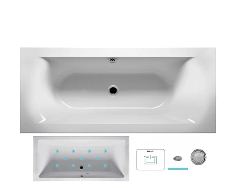 Ванна гидромассажная Riho Linares 160 x 70 см, AIR - фото 1