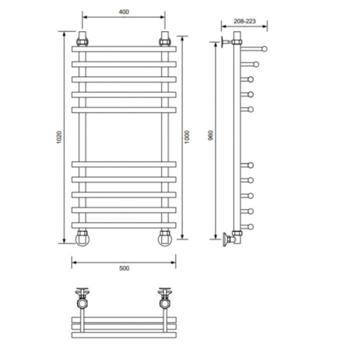 Полотенцесушитель электрический Ника Bamboo 100х50 см правый - фото 4