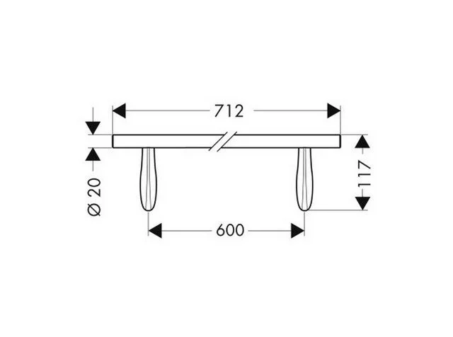 Полотенцедержатель для ванной Axor Massaud 42260000, хром - фото 3