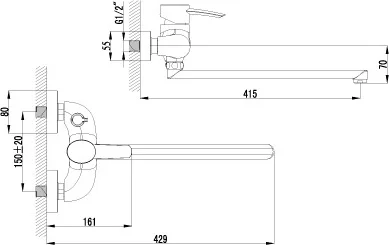 Смеситель для ванны Lemark Atlantiss LM3217C - фото 2