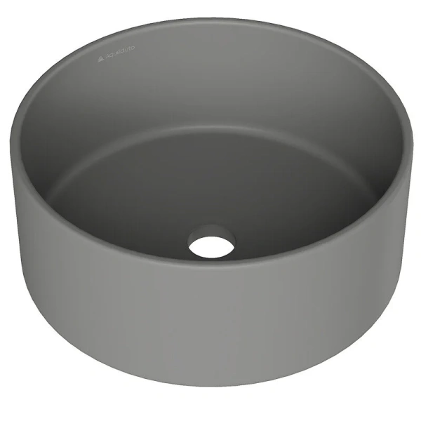 Раковина Aqueduto ESPIRAL 40 см серая матовая - фото 1