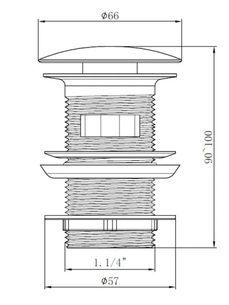 Донный клапан Cezares CZR клик-клак - фото 2