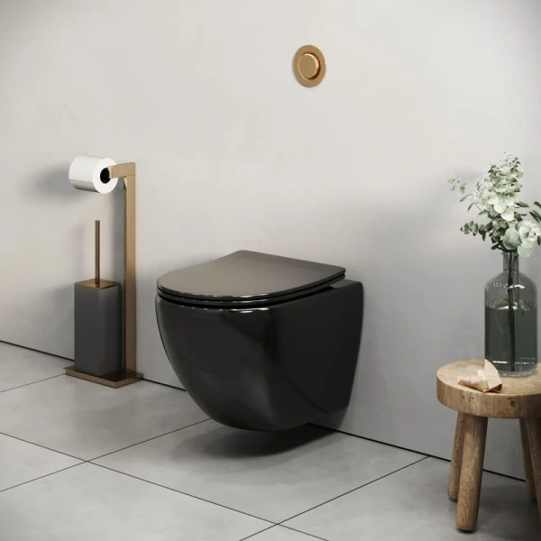 Унитаз подвесной Grossman Color черный, фаянс, керамика - фото 8