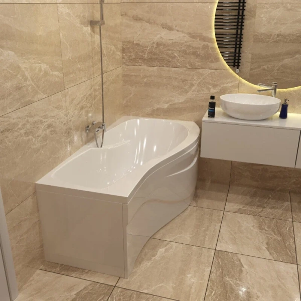 Ванна акриловая Timo Vino 150x90 см левосторонняя, 150 см - фото 8