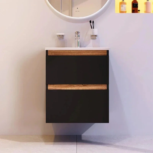 Тумба под раковину подвесная Am.Pm X-Joy 55 см черная матовая, 55 см - фото 6