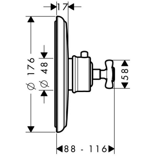 Смеситель для душа термостатический Axor Montreux 16815 - фото 3
