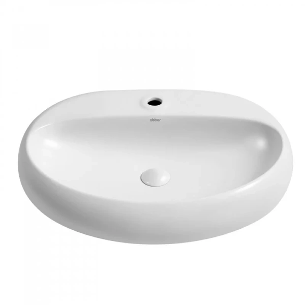 Раковина Abber Bequem 64 см белая, накладные (на столешницу), пристенные - фото 3