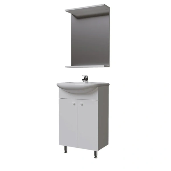 Тумба под раковину напольная Grossman Крит-Эко 48,4 см белая, напольная, пристенная - фото 4