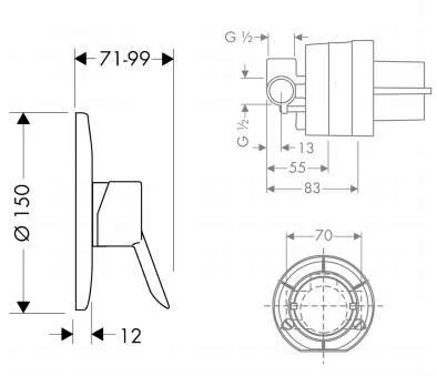 Смеситель для душа Hansgrohe Focus E² 31966000 - фото 4