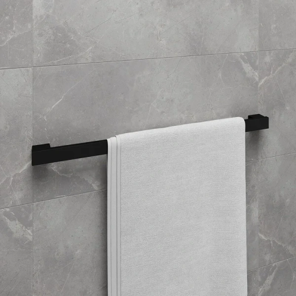 Полотенцедержатель Lemark Smooth Line черный матовый - фото 3