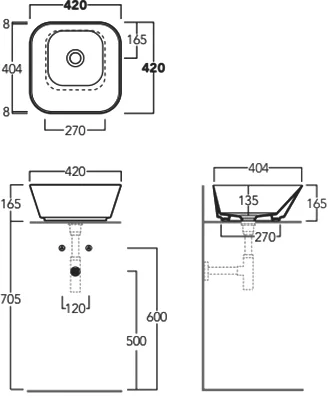 Раковина Simas Wave 42 см белая - фото 4