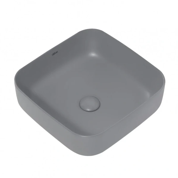 Раковина Abber Rechteck 38,5 см серая матовая, накладные (на столешницу), пристенные - фото 3