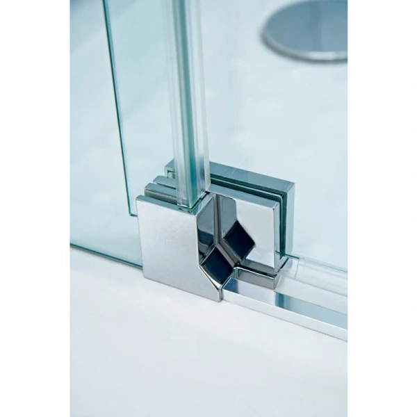 Душевая дверь в нишу Cezares Slider 110 см профиль хром стекло серое, хром - фото 4