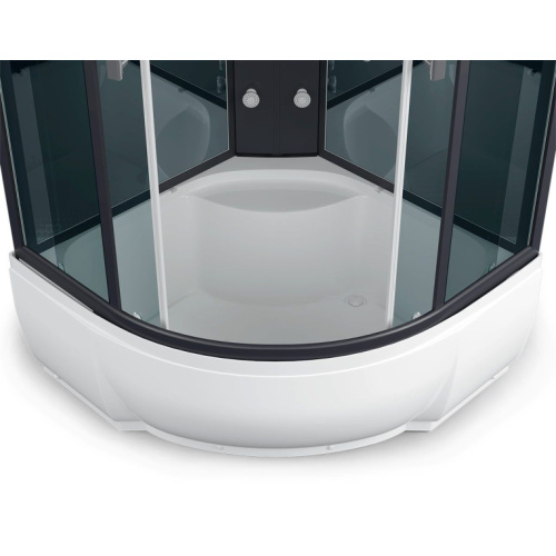 Душевая кабина, высокий поддон, Erlit Eclipse ER 5710TP-C24 100, угловые, недорогие, для дачи, с гидромассажем, c тропическим душем, с вентиляцией, с крышей - фото 5