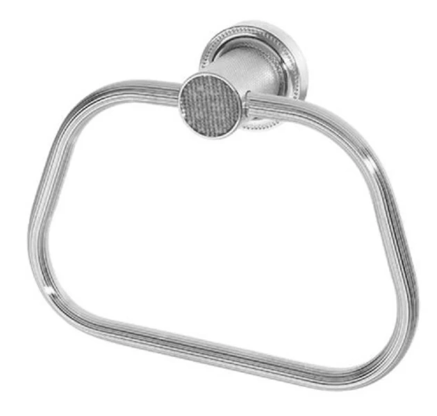 Полотенцедержатель Boheme Royal Cristal хром, черные кристаллы - фото 1