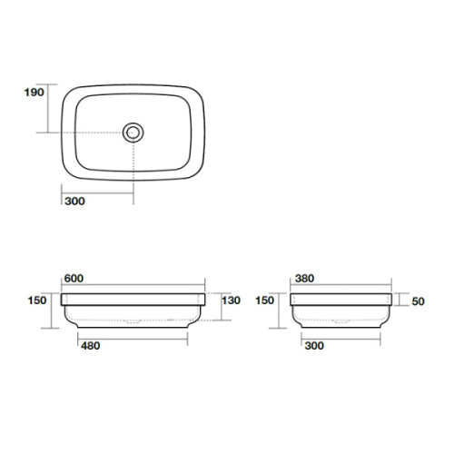 Раковина Kerasan Tribeca 60 см белая - фото 4