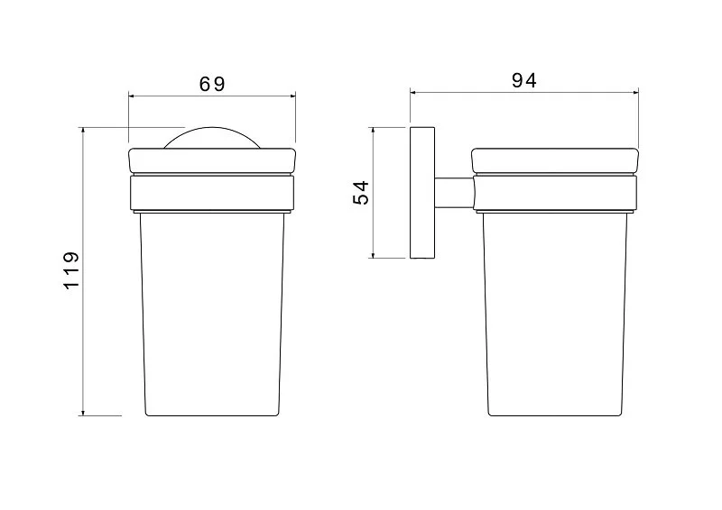 Стакан для ванной Акватек Европа хром - фото 3