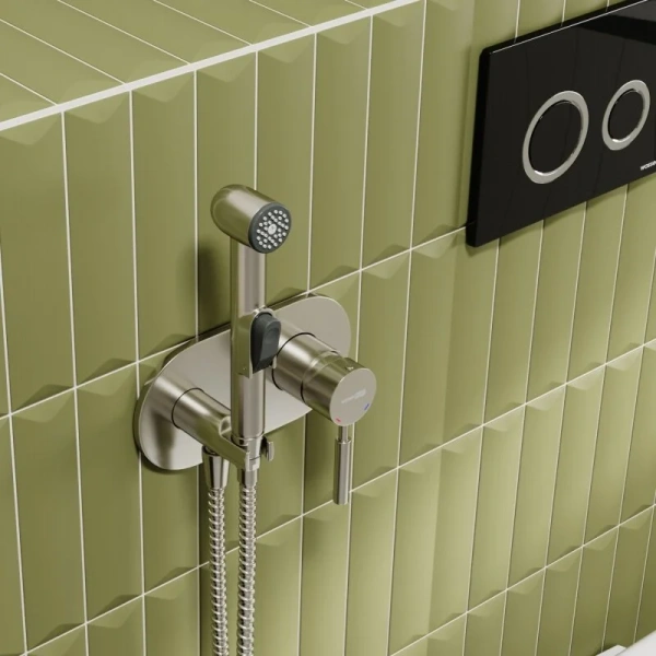 Гигиенический душ со смесителем WasserKRAFT Wern никель - фото 3