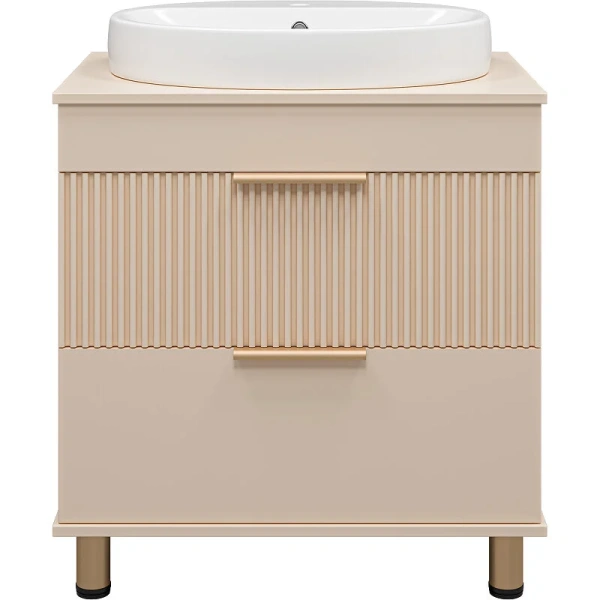 Тумба под раковину напольная Brevita Enfida 70 см бежевая - фото 3