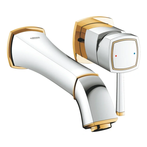 Смеситель для раковины, хром-золото, Grohe Grandera 19930IG0 - фото 1