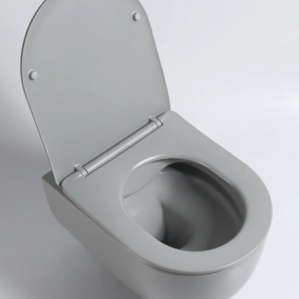 Унитаз подвесной Vincea Evo серый матовый, современные, hi-tech, круглые - фото 4