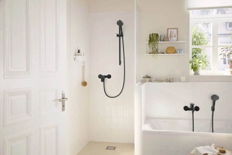 Смеситель для душа Hansgrohe Rebris черный матовый, современные, hi-tech - фото 3