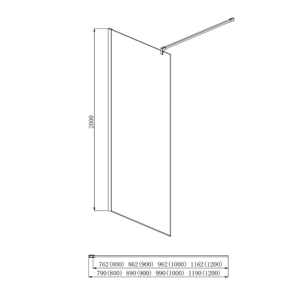 Душевая перегородка Акватек 90 см профиль черный матовый - фото 2