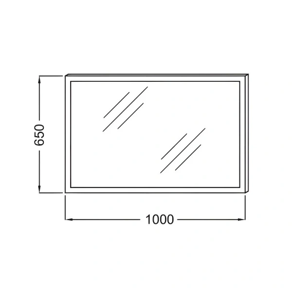 Зеркало с подсветкой Jacob Delafon Escale 100 см с функцией анти-пар, нет в наличии - фото 2