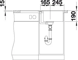 Мойка для кухни, цвет белый, Blanco Metra 45 S-F, нет в наличии index_1 - фото 4