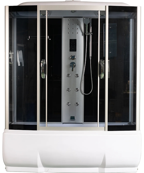 Душевой бокс River Dunay 170x80 см с поддоном стекло тонированное - фото 1