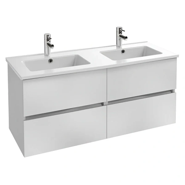 Тумба под раковину Jacob Delafon Tolbiac 120 см белая глянцевая, подвесная, пристенная - фото 4