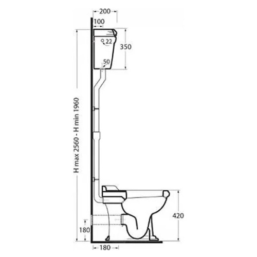 Унитаз напольный с высоким бачком Migliore Impero 20794 фурнитура золотистая - фото 2