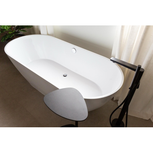 Ванна из литьевого мрамора Эстет Майами 150x75 см белая матовая, овальные - фото 5