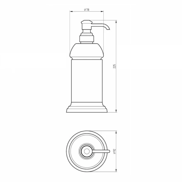 Дозатор для мыла Migliore Mirella хром, классические, ретро - фото 2