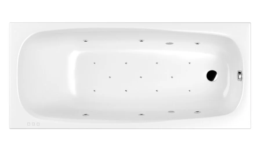 Ванна гидромассажная Whitecross Layla Relax, 170 х 75 см, увеличенная толщина акрила, усиленная армировка, белый/хром, 0102.170075.100.RELAX.CR - фото 1