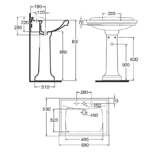 Раковина Azzurra Guinone GIU200 68 - фото 4