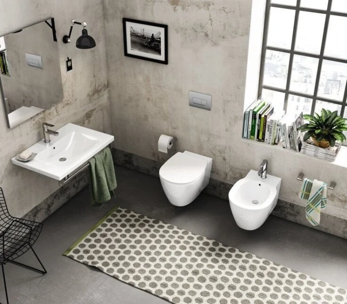 Биде подвесное Ideal Standard Connect с горизонтальным выпуском, белые - фото 5