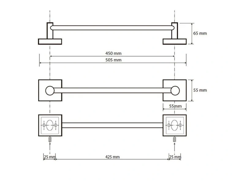 Полотенцедержатель Bemeta Beta хром - фото 2