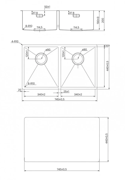 Мойка для кухни IDDIS Edifice 74.5 см сатин - фото 2