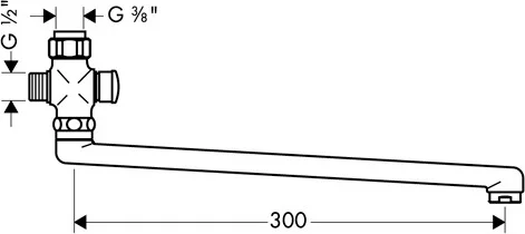 Излив для смесителя Hansgrohe длинный - фото 2