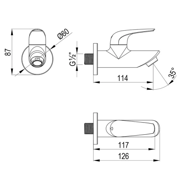 Кран Lemark Project бронза - фото 2