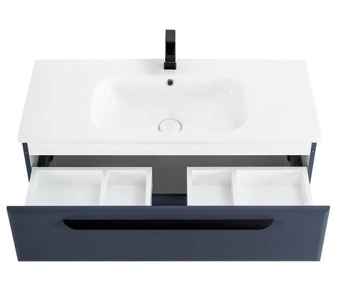 Тумба под раковину подвесная Cezares Eco 80 см Grafito, серая - фото 7