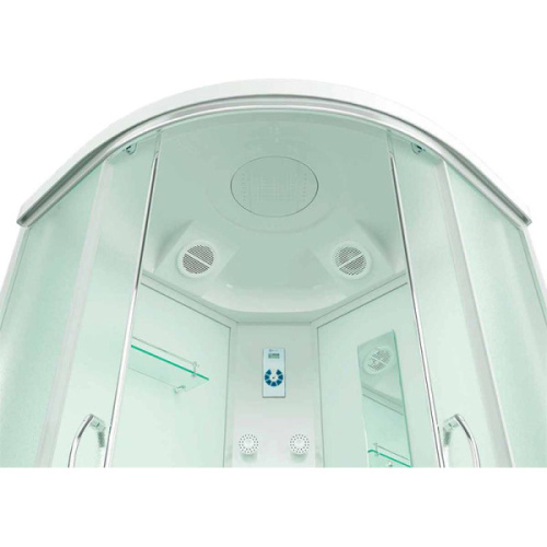 Душевая кабина, задняя стенка белая, стекло матовое, Erlit Comfort ER 4509P-C3, угловые, недорогие, с гидромассажем, c тропическим душем, с вентиляцией, с крышей - фото 5