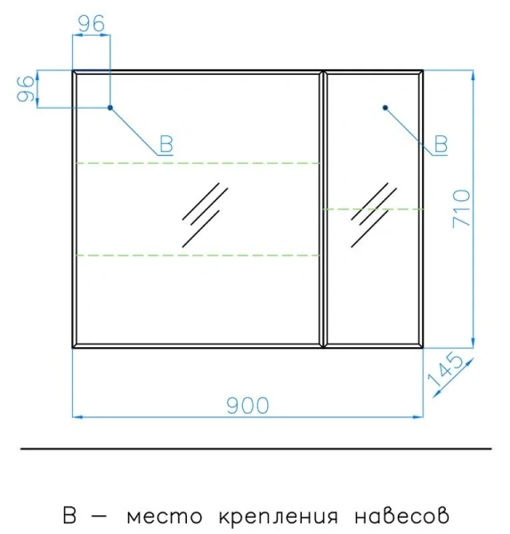 Зеркальный шкаф Style Line Берлин 90 см соната - фото 2