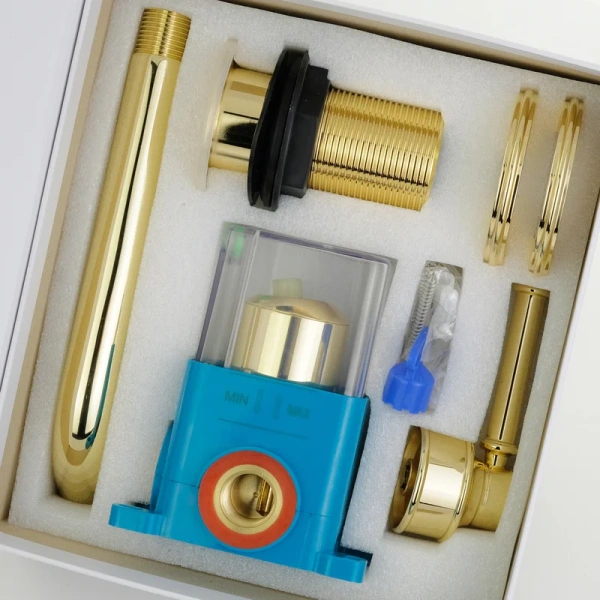 Смеситель для раковины Migliore Ermitage Mini золото, округлая форма, с донным клапаном - фото 5