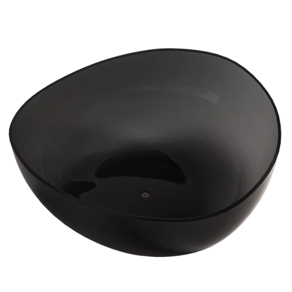 Ванна из полиэфирной смолы Abber Kristall 150x150 см черная, круглые - фото 4