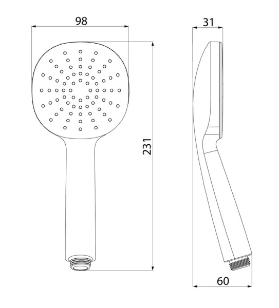 Лейка для душа IDDIS Optima Home черная матовая, душевые лейки - фото 2